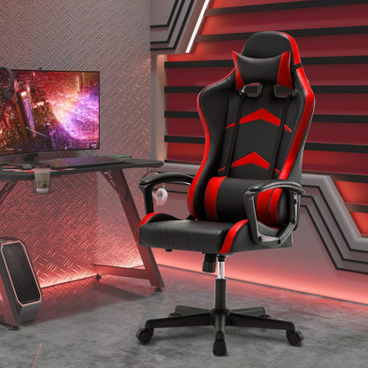 Ergonomischer Gamer Stuhl mit Lendenkissen und