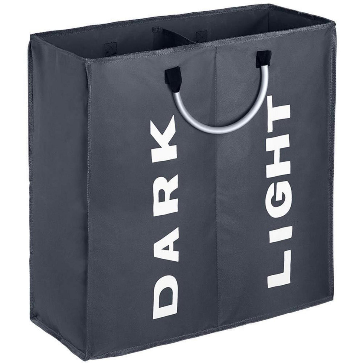 Wäschesortierer 2 Fach Faltbar – Wäschekorb Hell Dunkel 60L