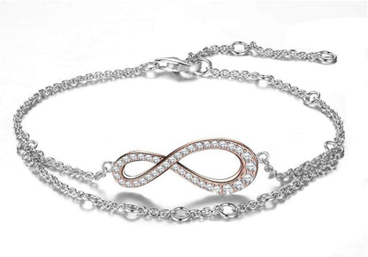 Armband Damen 925 Silber Unendlichkeitszeichen Zirkonia Geschenk