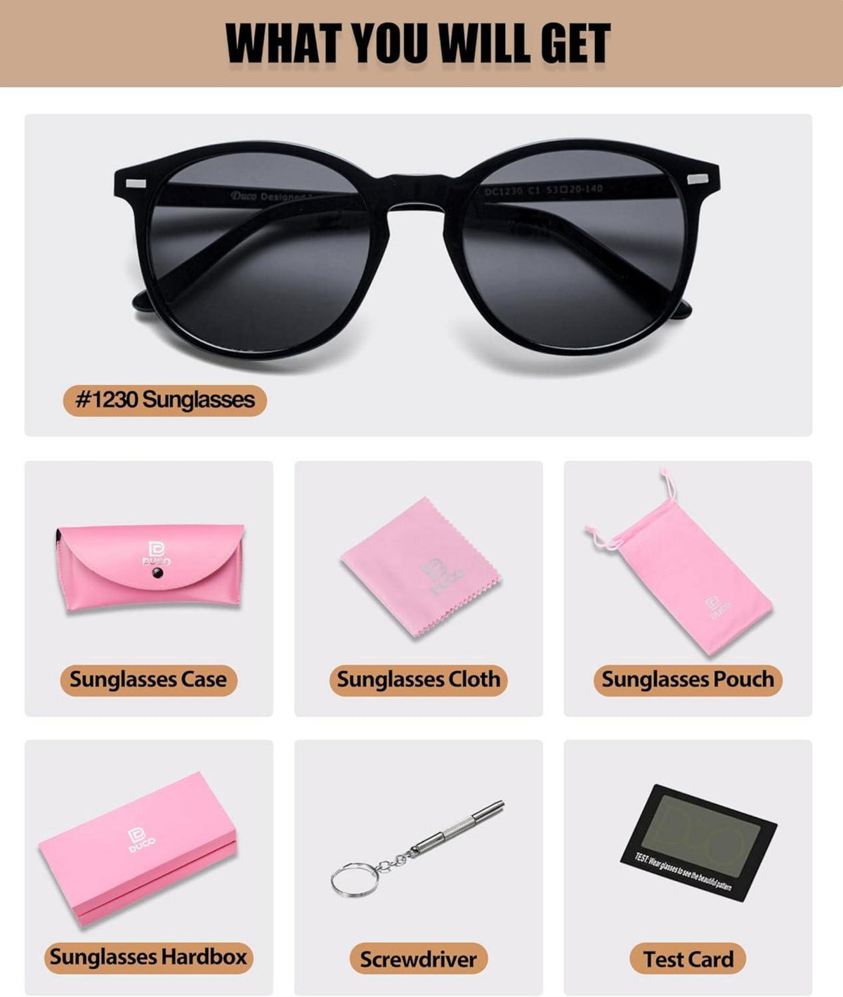 Retro-Polarisierte Damen Sonnenbrille UV400 Vintage Leichtgewicht