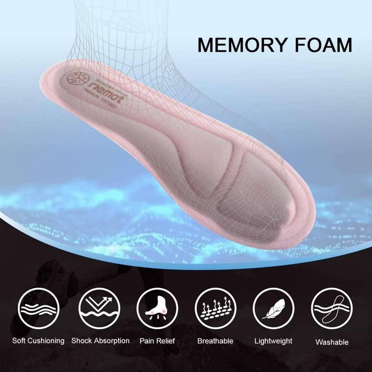 Memory Foam Einlegesohlen - Weiche Schuheinlagen für Sport & Alltag