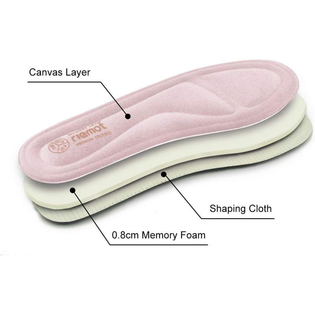 Memory Foam Einlegesohlen Damen Rosa Gr. 40