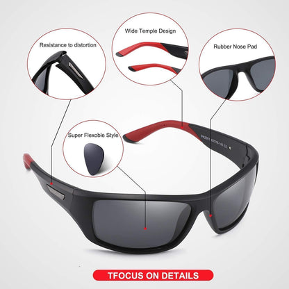 PUKCLAR Sonnenbrille Herren Polarisiert Sportbrille UV400