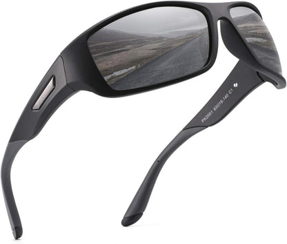 Polarisierte Sportbrille UV400 Schutz Cat 3 Grau
