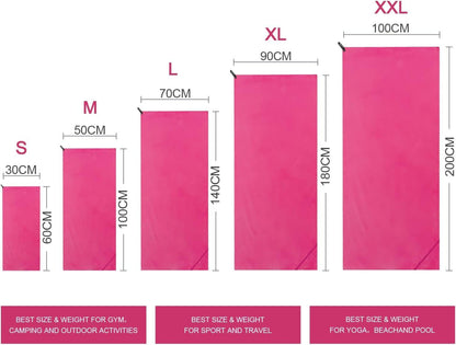 Mikrofaser Handtuch schnelltrocknend Ultra leicht Fuchsia