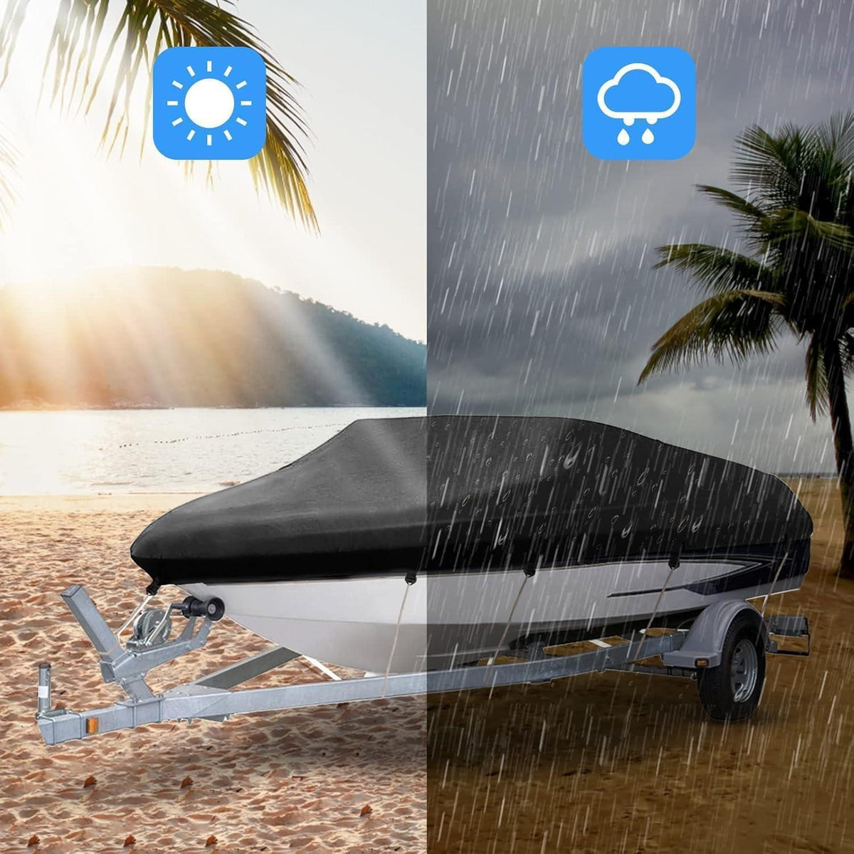 Wasserdichte Bootsplane 17-19ft – Schutzcover für Ihr Boot