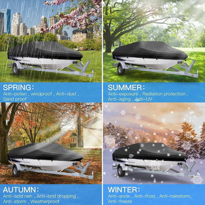 Wasserdichte Bootsplane 420D Oxford – Schutzcover für V-Rumpfboote