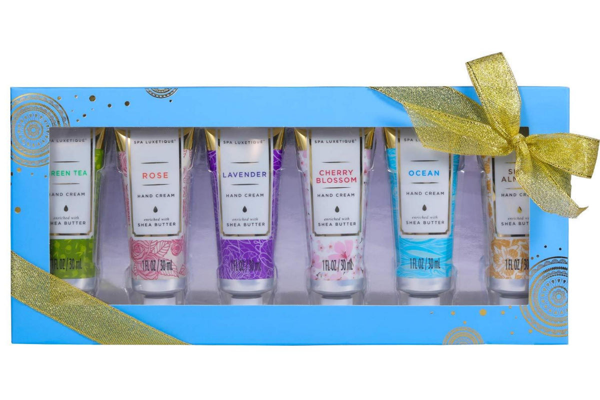 Luxetique Handcreme Set 6 tlg. Shea Butter Feuchtigkeit Vitamin E - Blaue