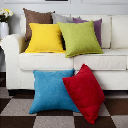 Flauschiges Chenille Kissenbezug Set - Gelb 40x60 cm