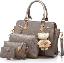 Handtasche Damen Set 4-teilig PU Leder Elegant Modern Umhängetasche