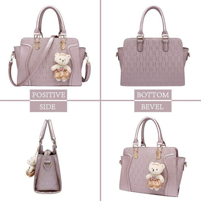 Pahajim Handtasche Damen 4-teiliges Set PU Leder Elegant