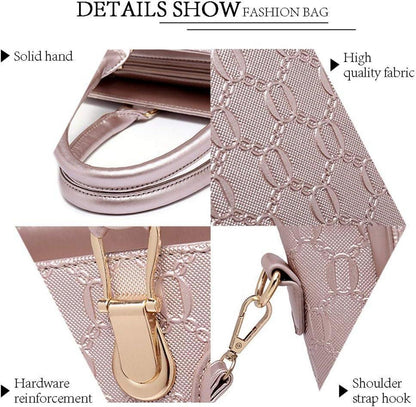 Pahajim Handtasche Damen Set 4 teilig Elegant PU Leder Modern