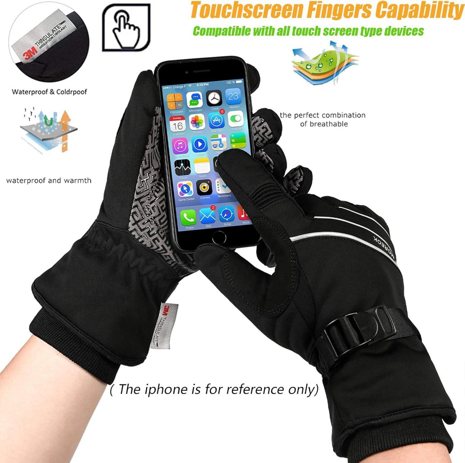 Winterhandschuhe -30°F 3M Thinsulate Wasserdicht Touchscreen Fahrradhandschuhe