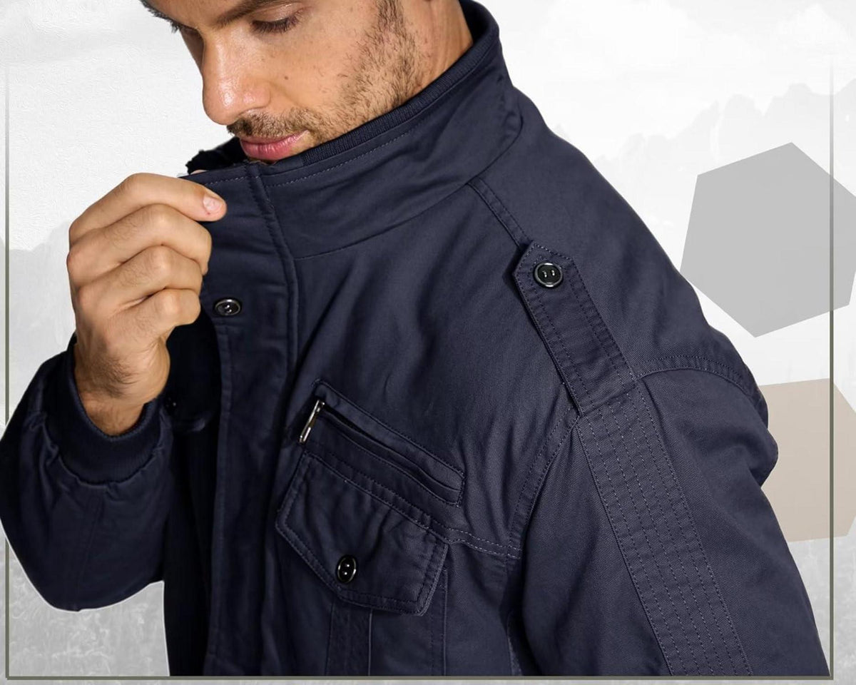 Herren Winter Fleecejacke Militär Outdoor Cargo Mantel Sherpa Warm