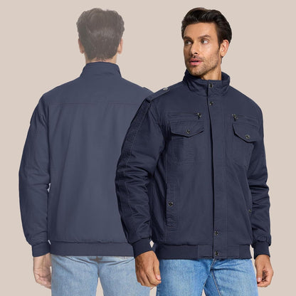 Herren Winterjacke Sherpa gefüttert Dunkelblau L