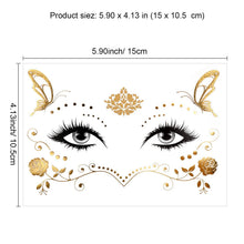 8er-Pack Metallic Flash Tattoos für