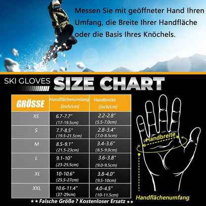 Winterhandschuhe -30°F 3M Thinsulate Skihandschuhe Wasserdicht Warm