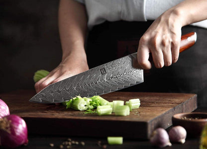 XINZUO Küchenmesser Set 5-teilig VG10 Damaststahl Holzgriff