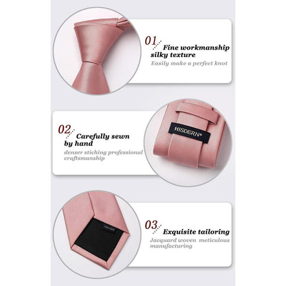 Herren Krawatten-Set mit Einstecktuch & Krawattenklammer - A-Rosa