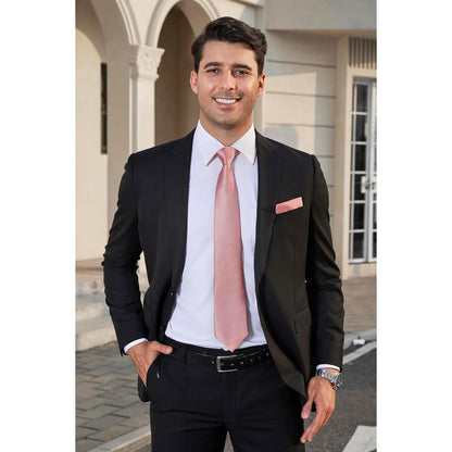 Herren Krawatten-Set mit Einstecktuch & Krawattenklammer - A-Rosa