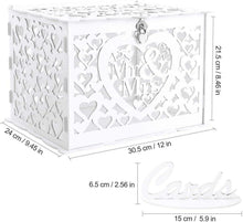 Große Vintage Holz Hochzeit Geschenkkarten Box mit Schloss