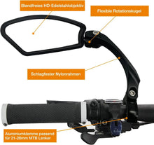 Arkham HD Edelstahl Fahrradspiegel für Lenker 21-26mm - 1