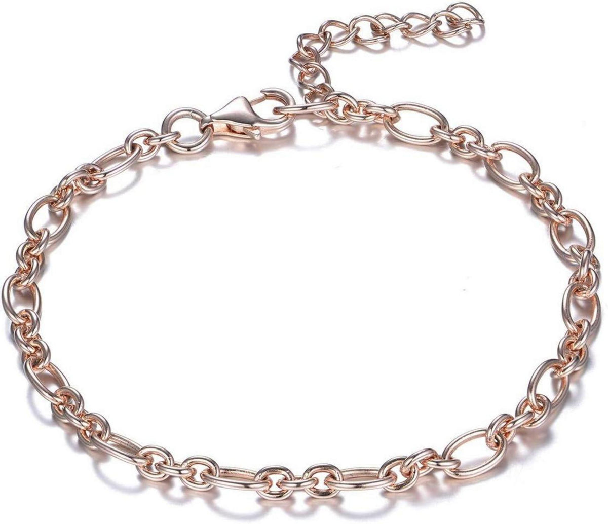 925 Silber Damenarmband Elegant Rose Gold Geschenk Hochzeit
