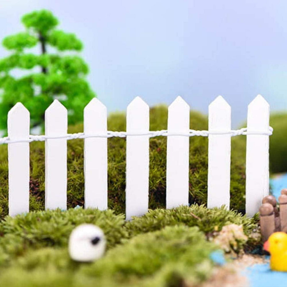 Miniatur-Fee-Garten DIY Kit Holz-Zaun Terrarium Puppenhaus Dekor 90x5cm