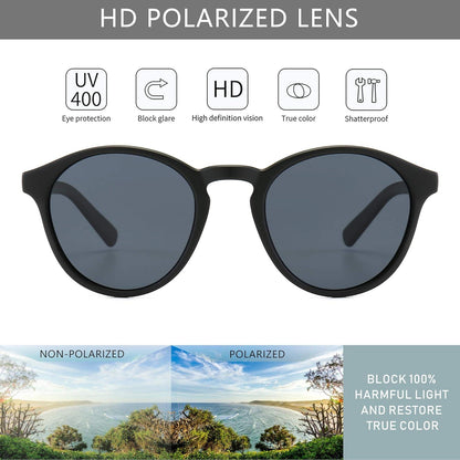 Polarisierte Retro-Sonnenbrille TR90 Rahmen UV400 Vintage