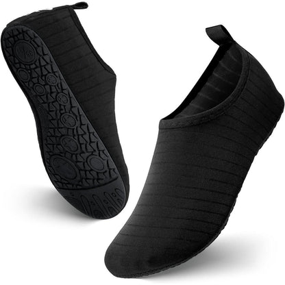 Wasserschuhe Unisex Schnelltrocknend Badeschuhe Strandschuhe Schwarz