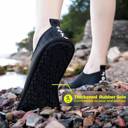 Wasserschuhe Unisex Schnelltrocknend Badeschuhe Strandschuhe Schwarz