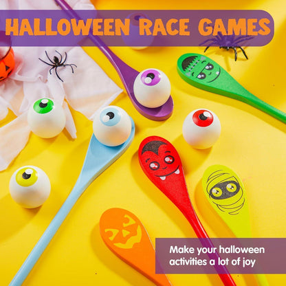JOYIN Halloween-Ei- und Löffel-Rennspielset, 6er Pack