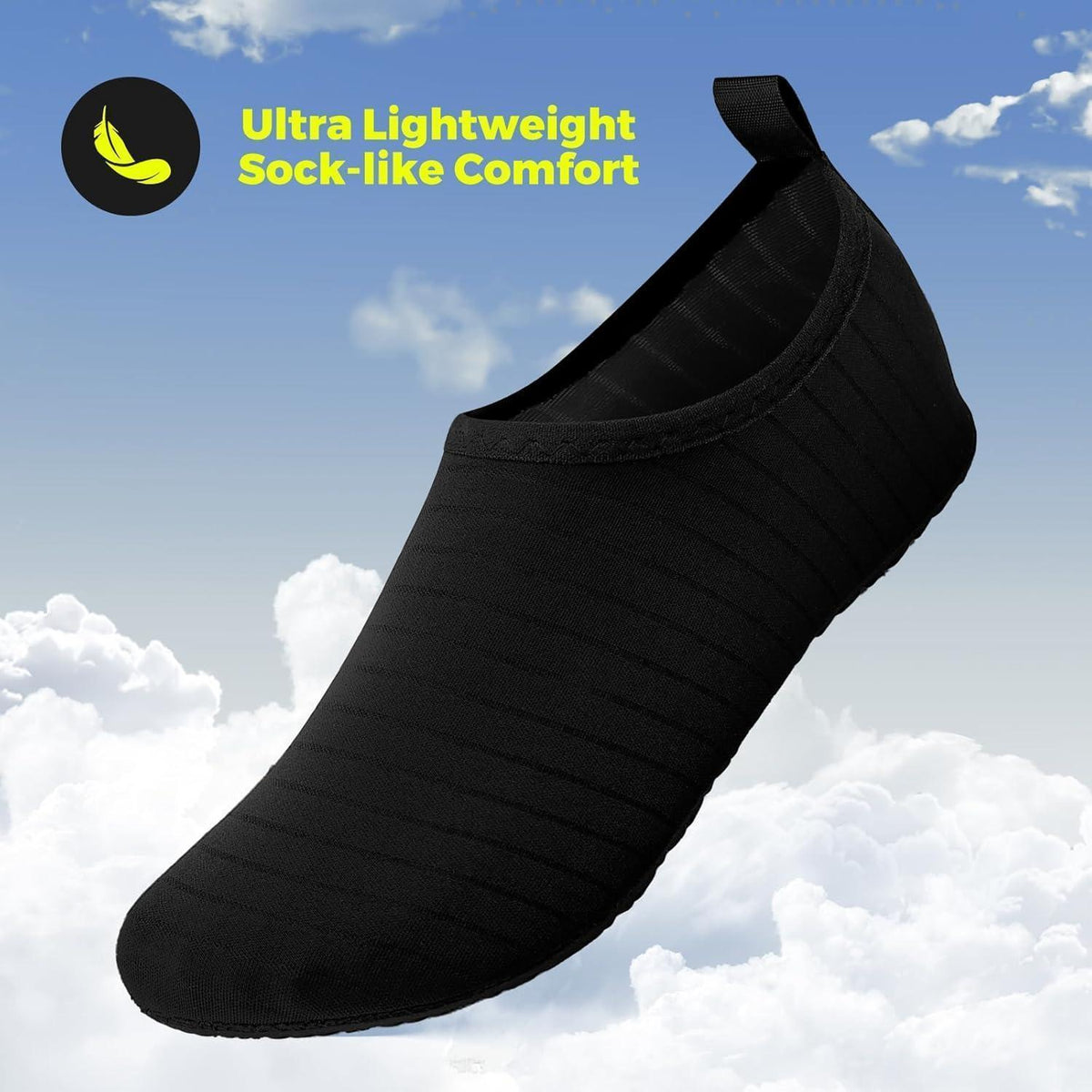 Wasserschuhe Unisex Schnelltrocknend Badeschuhe Schwarz 38/39