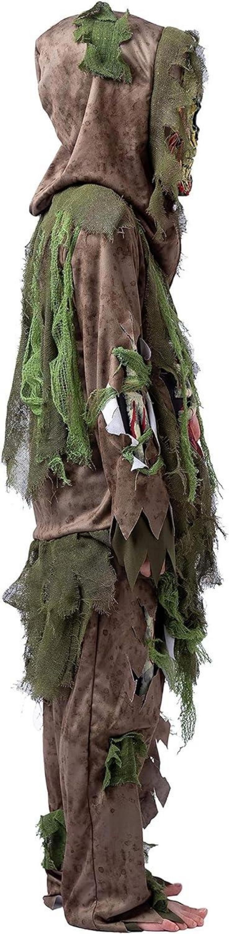 Kinder Zombie Swamp Deluxe Kostüm für Halloween Grün M (8-10