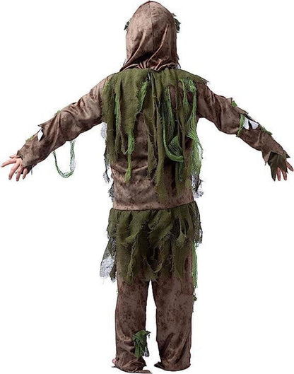 Zombie Skeleton Kostüm Halloween Kinder Grün XS-XL Jahren