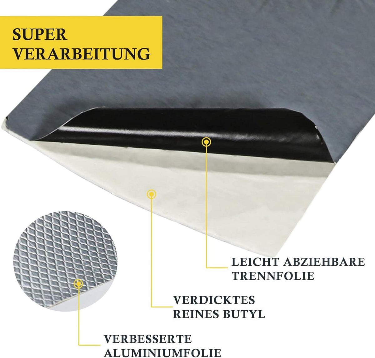 Wasserdichtes Aluminium Klebeband 30cm x5M Butyl Dichtungsband