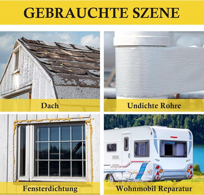 Wasserdichtes Klebeband 30cmx5m Butyl Alufolie Selbstklebend Abdichtung