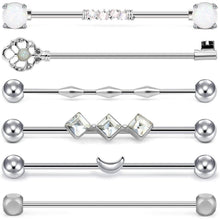 Industrielle Piercings Barbell Set 14 Gauge Stab 38mm