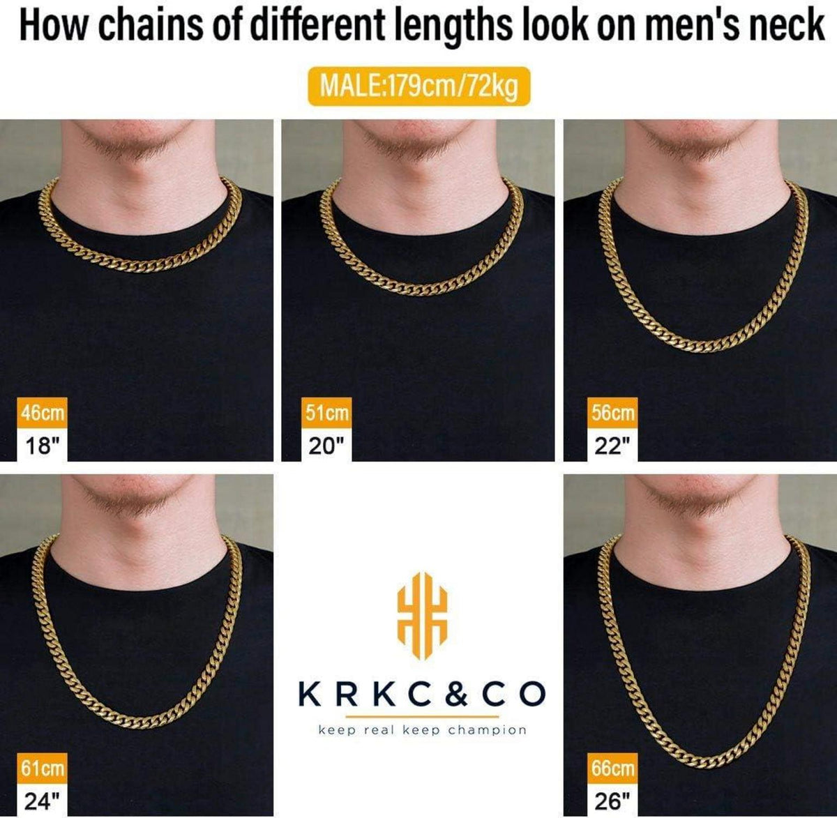 Herren Panzerkette 10mm 18K Gold/Silber Cuban Link Chain Goldkette