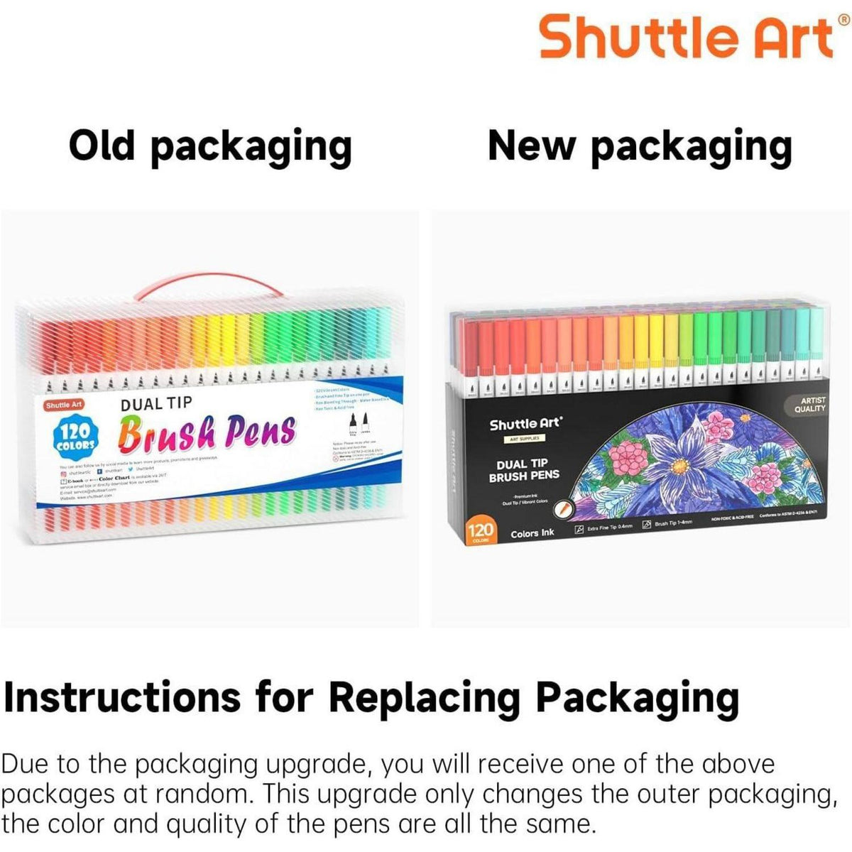 120 Farben Dual Brush Pen Set mit Pinsel- und Finelinerspitze
