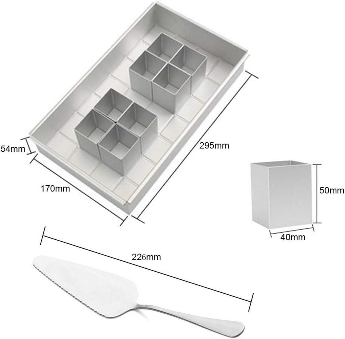 Backform Zahlen Aluminium Antihaft Verstellbar für