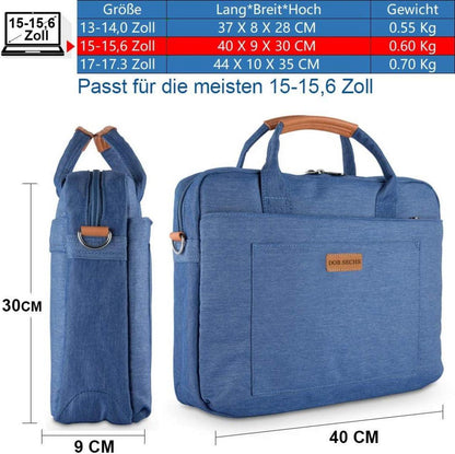 DOB SECHS 15.6 Zoll Laptoptasche Aktentasche Schultertasche