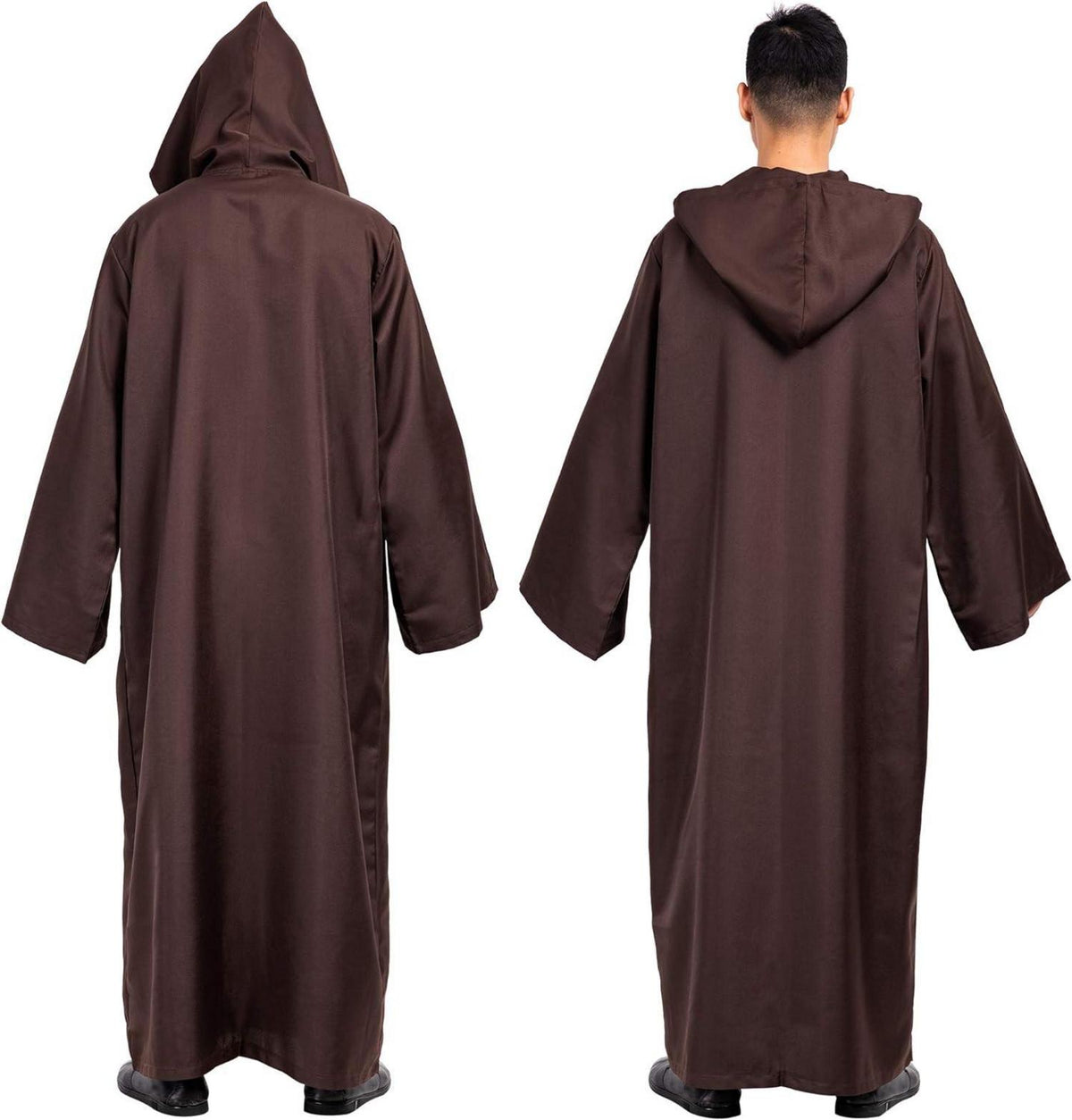 Umhang mit Kapuze Herren Robe Halloween Cape Karneval Fasching XL