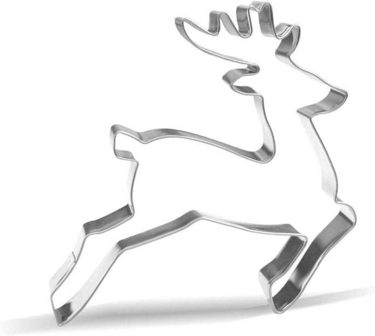 Ausstechform Springendes Rentier Edelstahl 13 cm Weihnachten