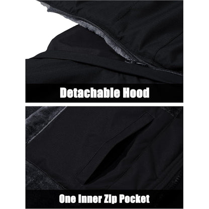 Herren Winter Skijacke Fleece Gefüttert Wasserdicht