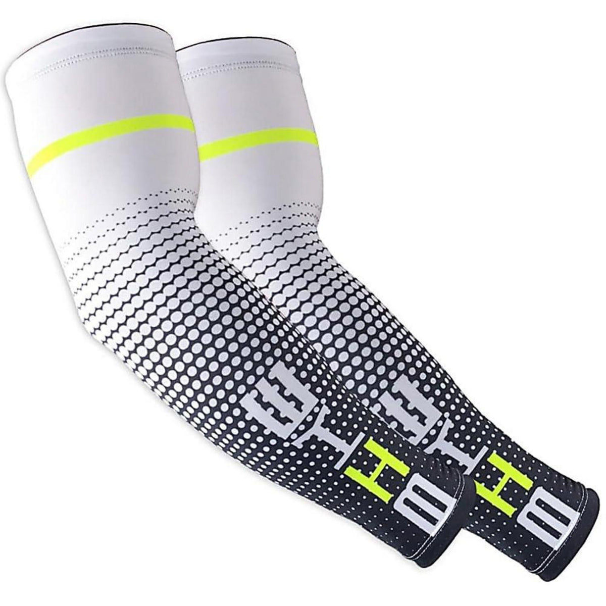 Armlinge Kompression UV-Schutz für Sport & Freizeit Weiß