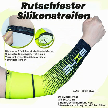 Armlinge Kompression UV-Schutz für Sport & Freizeit Weiß