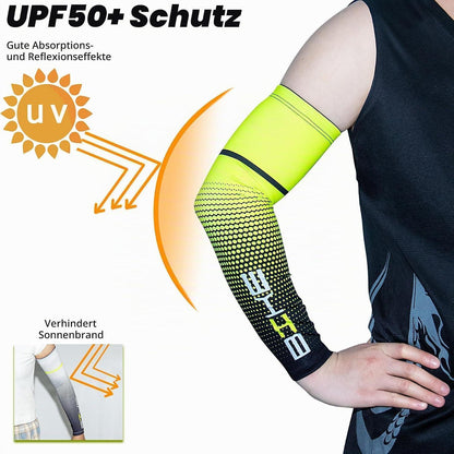 Armlinge Kompression UV-Schutz für Sport & Freizeit Weiß