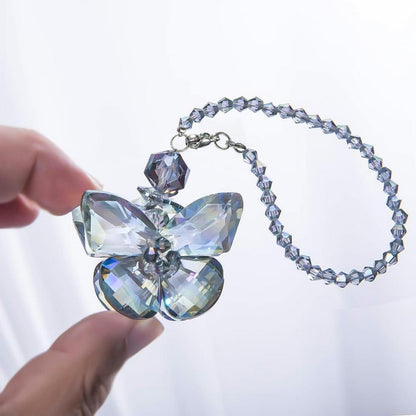 Kristall Schmetterling Auto Spiegel Charm Hängeornament Regenbogen