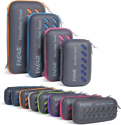 Schnell trocknendes Mikrofaser Handtuch in Orange XS
